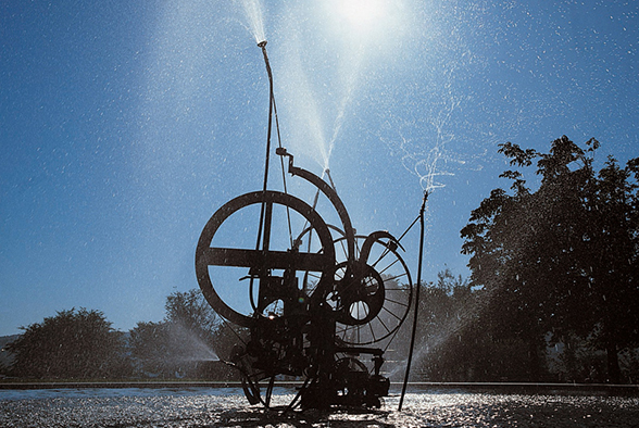 The Jo Siffert fountain by Jean Tinguely