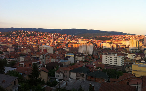 Vista sulla città di Pristina.
