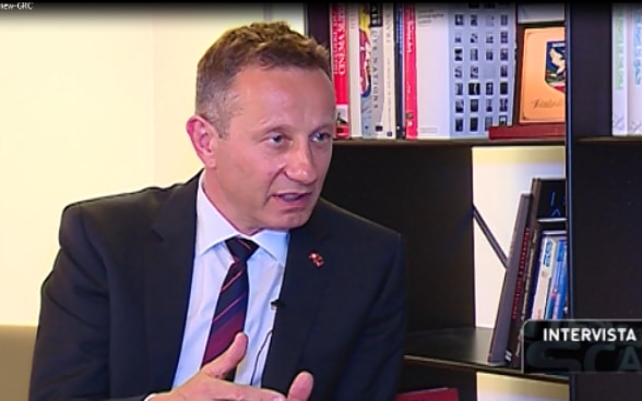 Swiss Ambassador Christoph Graf during the interview with SCAN TV
