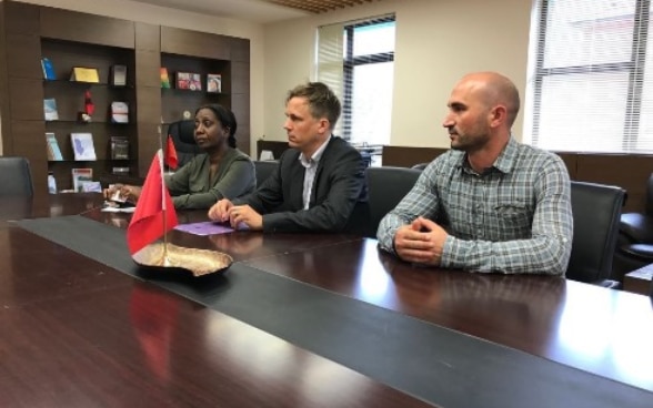Deputy Head of Mission at Swiss Embassy in Albania Philipp Keller at the visit to inaugurate the centre for children with special needs in Bulqiza, Albania. ©FDFA