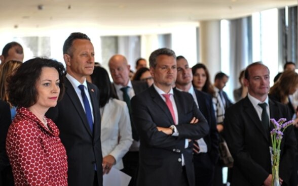 Ambassador Graf with Minister of Urban Development Eglantina Gjermeni and Austrian Ambassador in Albania Johan Sattler