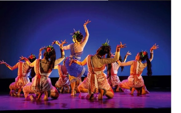 Dancers performing in a cultural show in Dhaka, Bangladesh