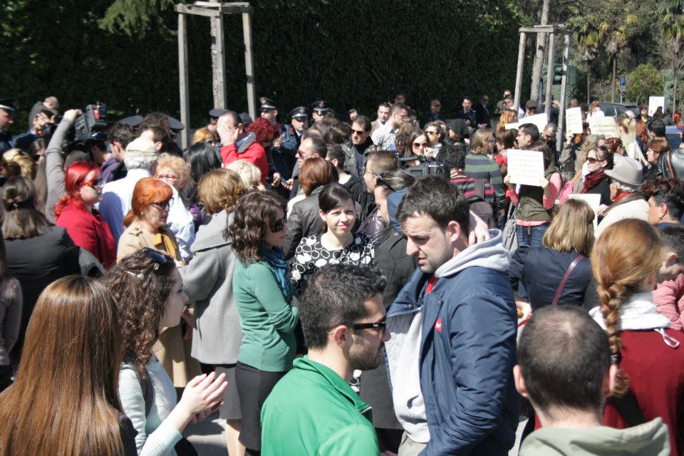 Civil gathering in Albania