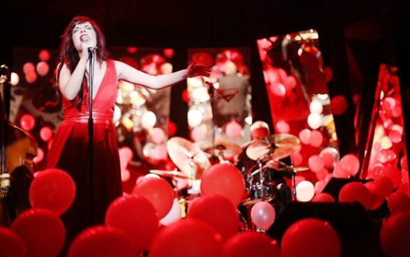Swiss-Albanian singer Elina Duni performing in her concert in Tirana, Albania, Monday September 14th, 2015.