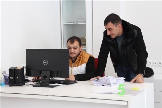 Staff members of the Tegh Municipality, Syunik region, Armenia 