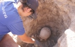 Excavation of a human bones