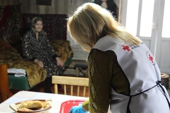 Older residents receive home-based care in Arapi village, Shirak, Armenia