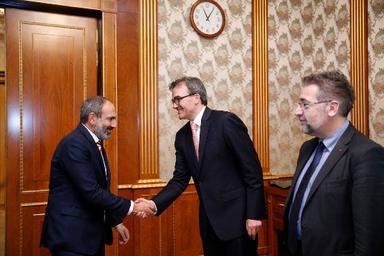 Ambassador Gasser and  the RA Prime Minister Nikol Pashinyan