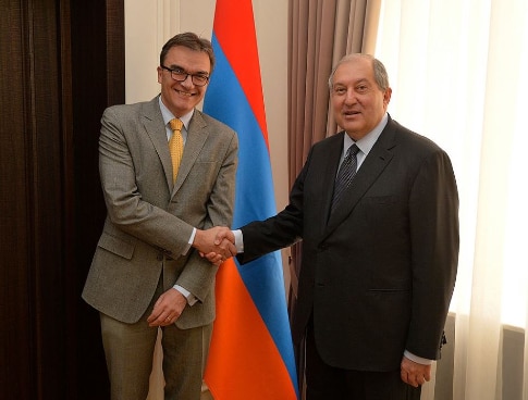 Ambassador Gasser and RA President Armen Sarkissian 