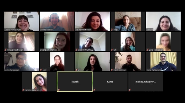 Screenshot from the I AM the Community Youth Club Online Meeting