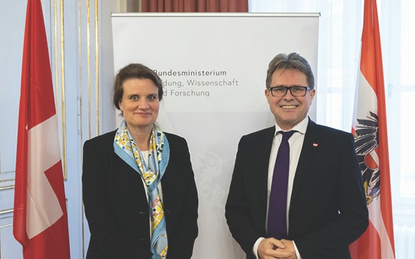 Staatssekretärin Martina Hirayama und Bildungsminister Martin Polaschek