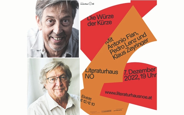 Transflair: «Die Kürze der Würze» mit Pedro Lenz und Antonio Fian im Literaturhaus NÖ