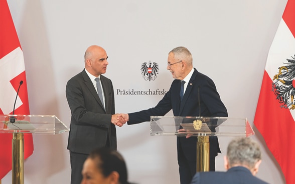 Bundespräsident Alain Berset und Bundespräsident Alexander Van der Bellen
