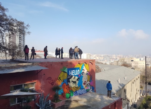 Graffiti walls in Baku