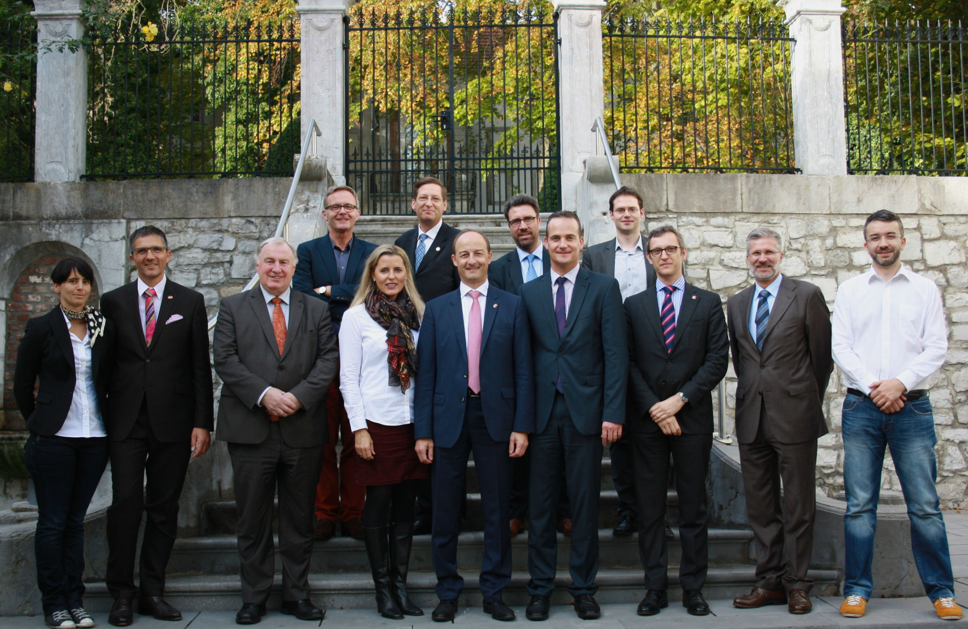 Photo des participants à la réception chez le Ministre-Président de la Communauté germanophone 