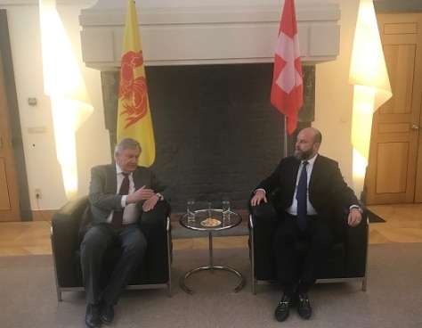 Le Président du Parlement de Wallonie avec l’Ambassadeur Philippe Brandt.