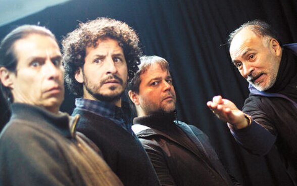Elenco. De gran trayectoria: Percy Jiménez, Cristian Mercado, Carlos Ureña y David Mondacca. Foto: Álvaro Manzano 
