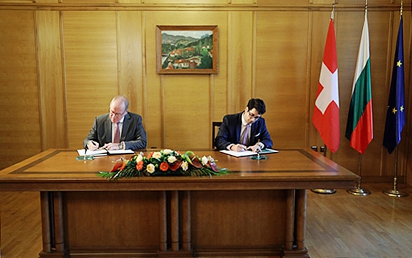 Signing ceremony of bilateral Framework Agreement on Second Swiss Contribution to Bulgaria
