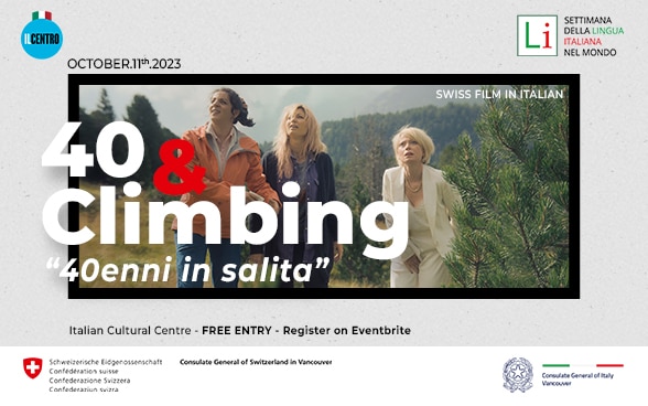 Film screening of "40 & Climbing" at the Italian Cultural Centre.