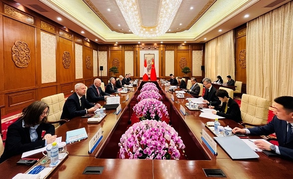 2024年2月7日瑞士与中国在北京举行第三轮外长级战略对话