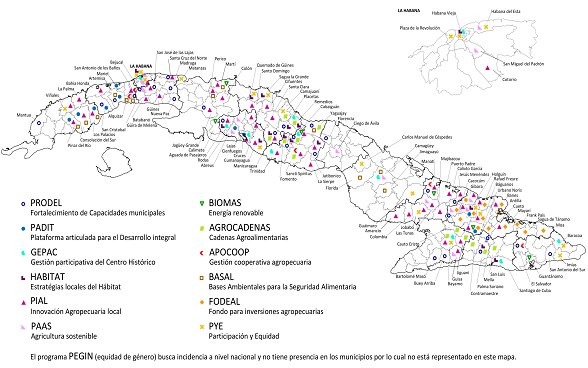 Mapa Proyectos COSUDE 2017