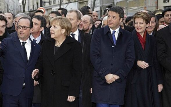 Les Chefs d'Etat présents à la marche républicaine