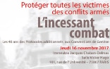 Colloque "Protéger toutes les victimes des conflits armés : l'incessant combat"