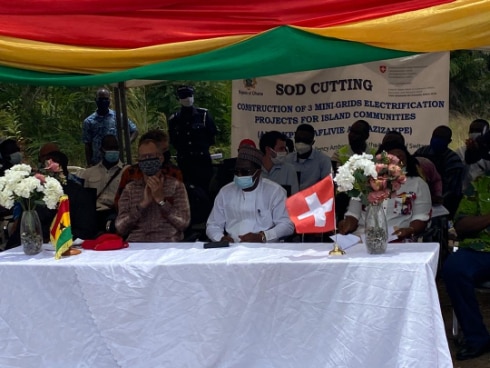 Ambassador Philipp Stalder, at the sod-cutting ceremony