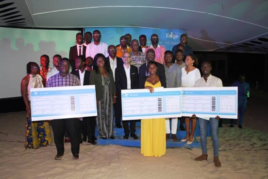 Mr. Matthias Feldmann (middle) with some awardees