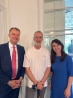 Ambassador Stefan Estermann and Deputy Head of Mission Aita Pult with Lars Rasmussen.