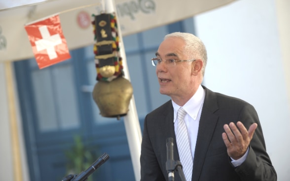 Balog Zoltán miniszter úr beszéde közben