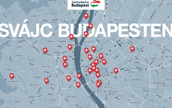 Swiss Traces in Budapest a Map with points