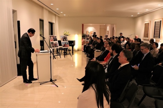 President Konoe and the audience at the Swiss residence