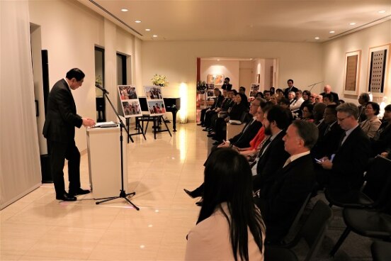 President Konoe and the audience at the Swiss residence