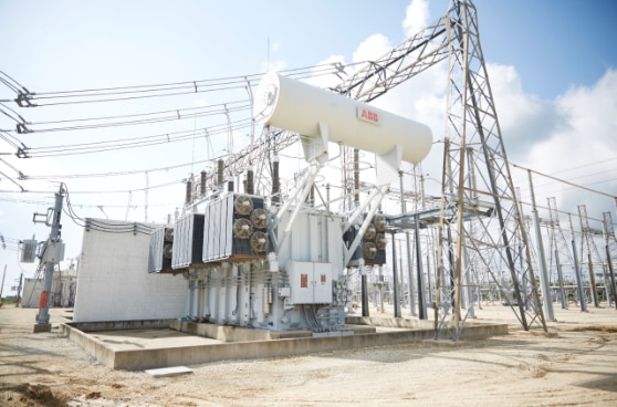 A large ABB power transformer 