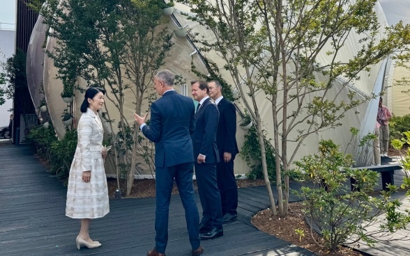Her Imperial Highness Crown Princess Akishino warmly welcomed at the Swiss Pavilion