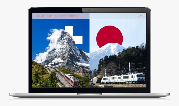 The "Grand Tour of Switzerland in Japan" website is optimized for both desktop computers and mobile devices ©Embassy of Switzerland in Japan 