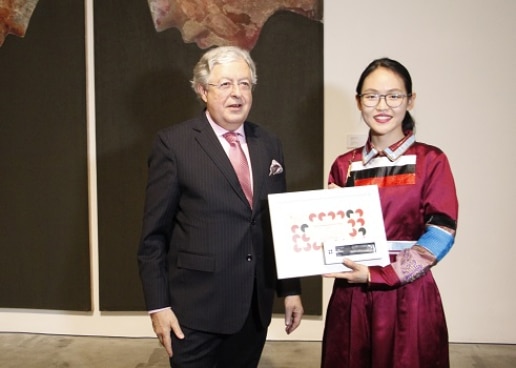Namuun received award from the Ambassador Jean-Jacques de Dardel