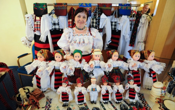 Traditional Romanian folklore costumes 