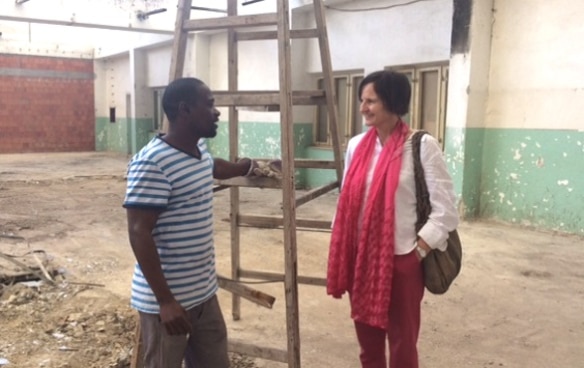 Ursula Läubli, Director of SCO Serbia, visiting Migration camp in Sjenica