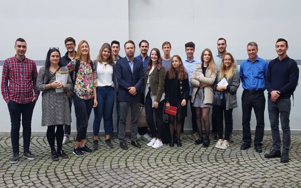 StGallen Student visiting Swiss Embassy