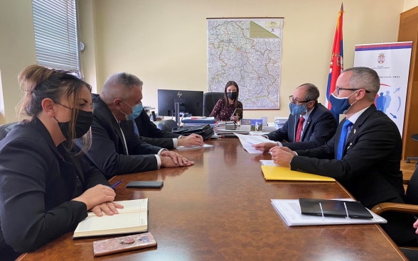 Meeting of the Ambassador Simon Geissbühler with with Serbian officials 