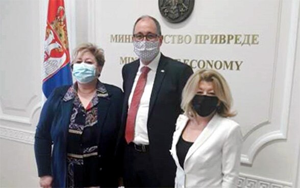 Swiss Ambassador with the Minister of Economy of the Republic of Serbia
