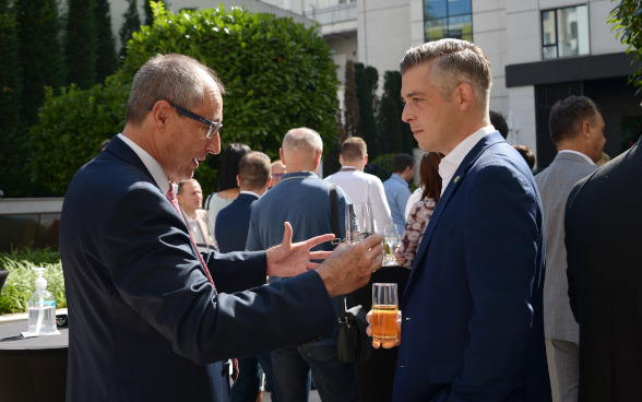 Ambassador Schmid with Mr. Milan Sedlacek from BVB