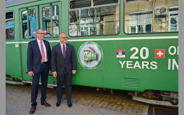 H.E. Ambassador Schmid with H.E. Deputy Major Goran Vesić