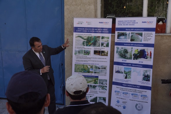 Presentation by Daler Jumaev, General Director of Pamir Energy Company about Disaster Risk Reduction integration into strategic planning of the company.
