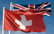 Fahnen Schweiz und UK
