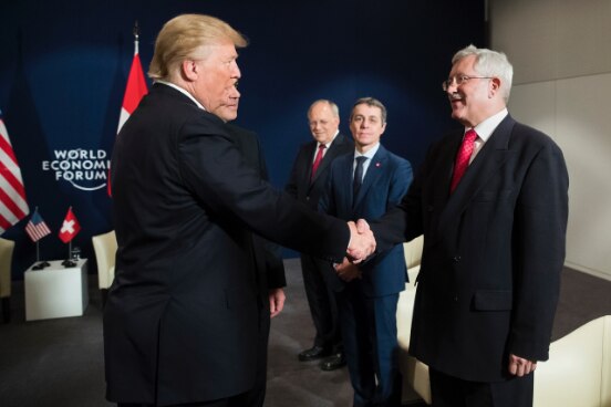 U.S. President Donald Trump and Ambassador of Switzerland to the United States of America Martin Dahinden