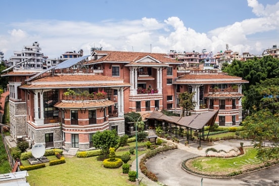 Vista del edificio principal del Centro internacional de investigación e intercambio de conocimiento ICIMOD