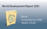 La photo montre le Rapport sur le développement dans le monde 2021.